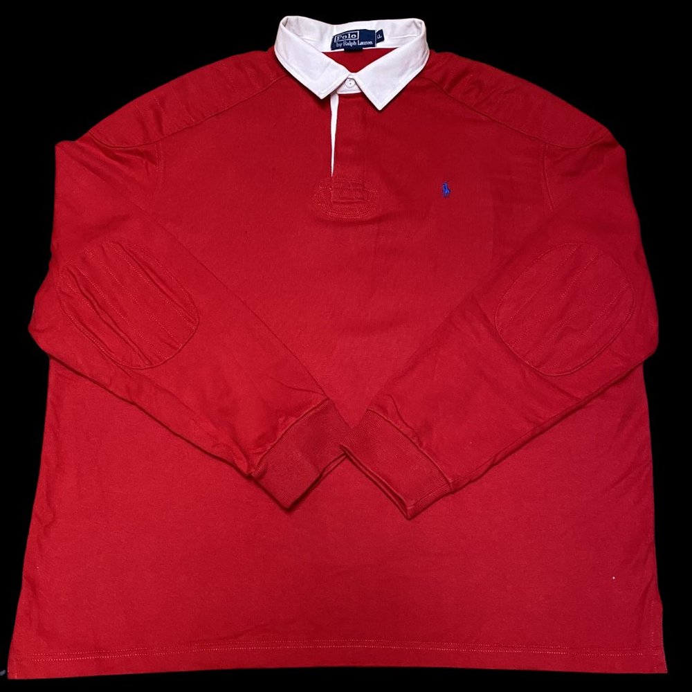 Polo by Ralph Lauren Vintage Pullover Polo Shirt Longsleeve Mens XL White Collar